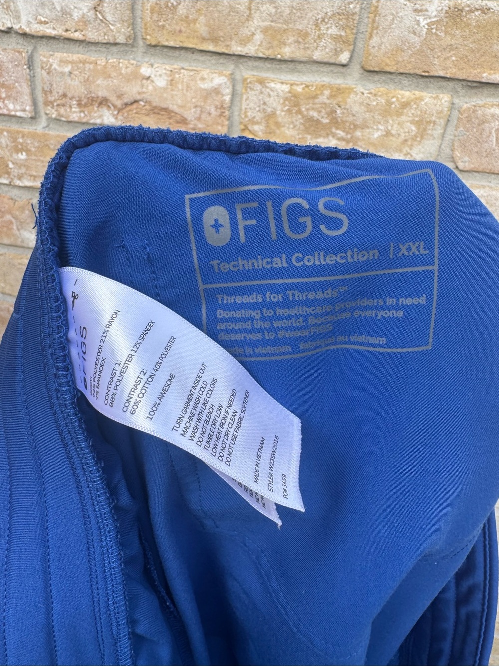 FIGS Technical Collection Jogger Scrub Pants Bundle XXL Royal Blue&Purple 2Pair - Picture 4 of 10